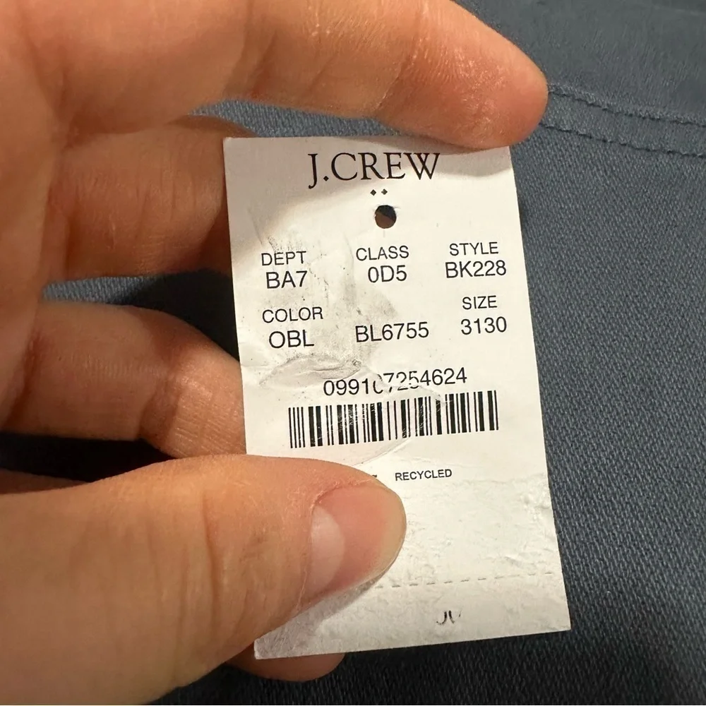 J crew opal blue Slim-fit garment-dyed five-pocket pant